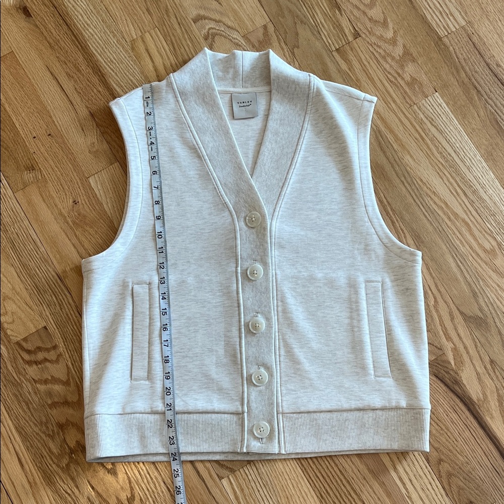 Varley Vicky Button Gilet Cream Sleeveless Vest - Picture 5 of 10